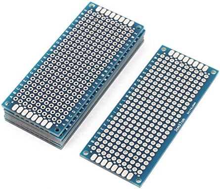 AEXIT 7 PCS прототипи за прототипирање Единствени странични прототип PCB Tinned Universal Breadboard Blue 3 x Cardboard Prototyping Boards 7cm