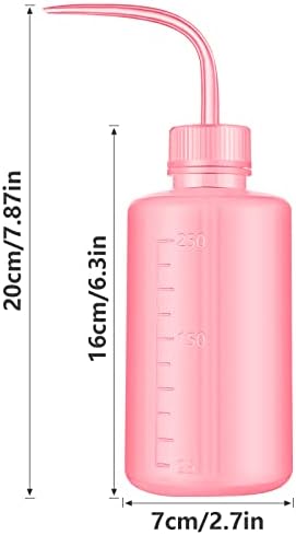 Шишиња за миење на Дерстра - 2 парчиња 250 мл безбедносно шише шише со шише за наводнување, економија пластично стискање шише