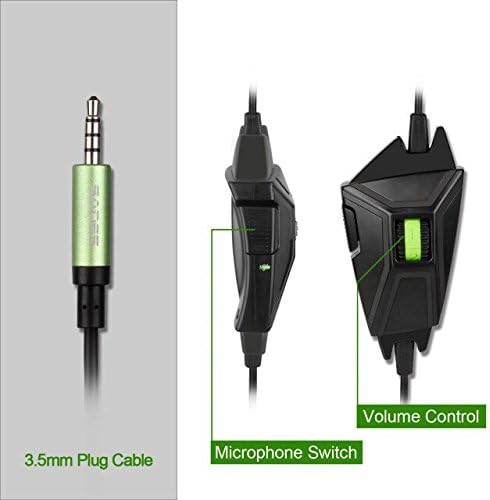 SADES SA933 3,5 mm и USB 7.1 виртуелен опкружувачки жичен мулти-платформа игри преку слушалки за уво со MIC бучава Откажување на контролата на