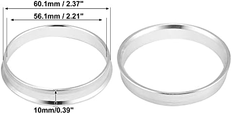 X Autohaux 4pcs OD 60.1mm до ID 56.1mm алуминиум легура Центар Центар за центрични прстени тркала Боре Централен растојание