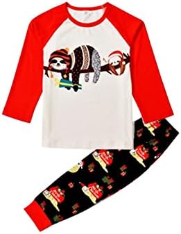 Божиќна карирана печатена дневна облека Божиќно семејство што одговара на пижами со долги ракави за домашно спиење Божиќно семејство пижама