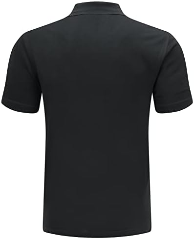 Moerdeng Men's Golf Polo кошула редовно вклопување со брзо вложување перформанси тактички кошули со кратки ракави во тениска кошула