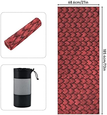 Augenserstan yoga ќебе со 3Д-црвена-змеј-скала-кожа јога пешкир за јога мат пешкир