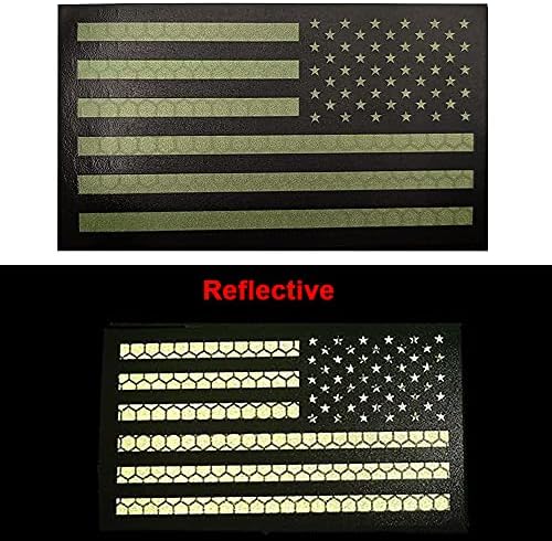 2 Пакувајте тактичко САД Американско знаме САД Соединетите држави на Америка воен морал значка инфрацрвена ир рефлексивни национални закрпи униформа