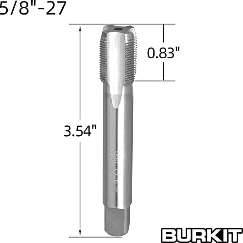 Burkit 5/8 -27 UN UNS Tap и Die Set десна рака, 5/8 x 27 UNS машинска нишка допрете и тркалезно умирање