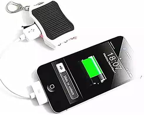 Giligege Solar Charger Keychain 1200mAh Мобилна енергија заштеда на енергија за мобилна телефонија Работа со ламби за светло на фенерчето