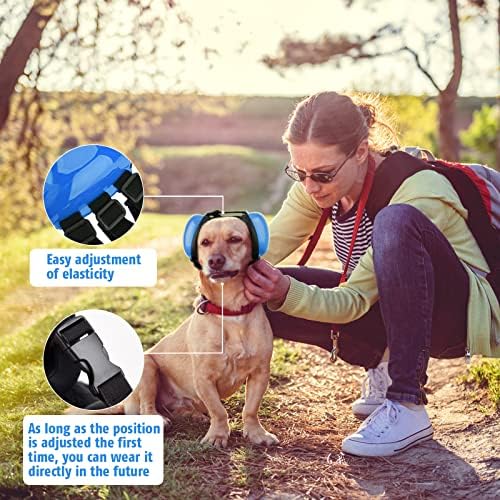 Фамикако кучиња уво мафли за заштита на бучава, слушалки за откажување на бучава за кучиња, 25dB NRR Dog Earmuffs, ушни приклучоци