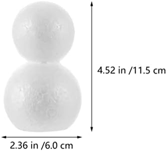 Toyvian Божиќни форми DIY пена топка Снежен човек моделирање на бела Божиќна топка празнична маса за трпеза за занаети за занаети камин 6 парчиња