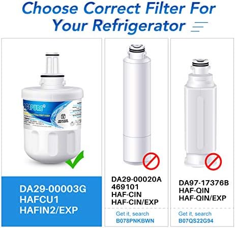 Icepure DA29-00003G Фрижидер Филтер за вода замена за Samsung DA29-00003G, DA29-00003B, RSG257AARS, RFG237AARS, Aqua-Pure Plus, HAFCU1,