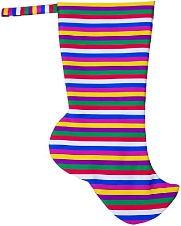 Корејски стил Божиќни чорапи за порибување 2 пакувани шарени ленти Божиќни чорапи со камиони Орнаменти Wallид виси дома декор за семејни сезони за празници традицио?