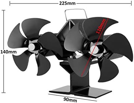 Сиксизма Двојна Глава 10 Вентилатор Шпорет На Топлина Вентилатор Еко Пријателски Тивок За Грејач Алатка Дома Ефикасна Дистрибуција На Топлина