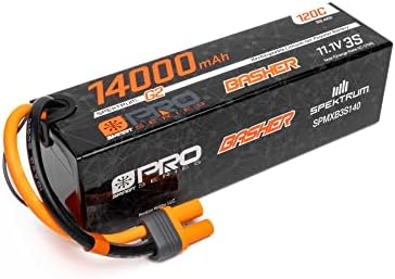 Spektrum 11.1V 14000mAh 3S 120C Smart G2 Pro Basher Lipo: IC5, SPMXB3S140