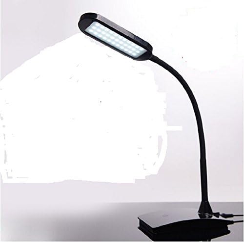 Hua rui LED биро ламба за ламба за очите на очите, енергетска ефикасна LED ламба, контрола на допир, затемнување од 3 нивоа, црна