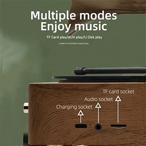 LMMDDP Ретро радио преносен мини FM звучник MP3 Music Box Vintage Record Player