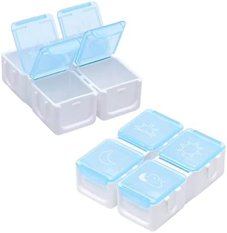 Исцелите 1 парчиња 4 мали контејнери комплет за патувања за медицина Пластичен сад преносен лек кутија за патувања Организатор