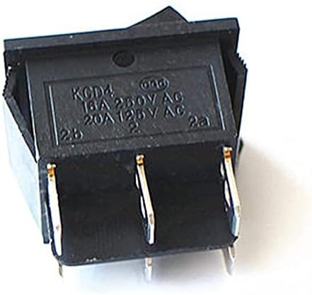 Ankang 1PC Rocker Switch Switch Switch Boat 3 позиција 6pin копче за заклучување со светло на ламбата KCD4 16A 250VAC/20A 125VAC OFF-OFF