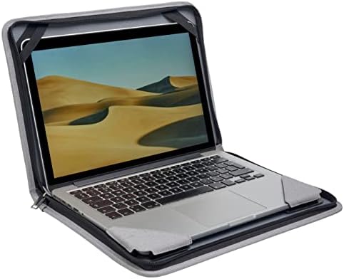 Брунел Греј Кожа Лаптоп Месинџер Случај-Компатибилен СО HP Поток 11-ak0008na 11.6 Инчен Лаптоп