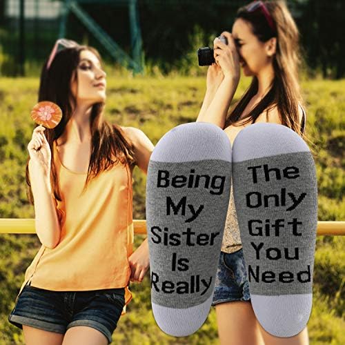 Левло смешни сестрински чорапи да бидат сестра ми е навистина единствениот подарок што ви требаат саркастични подароци за жени
