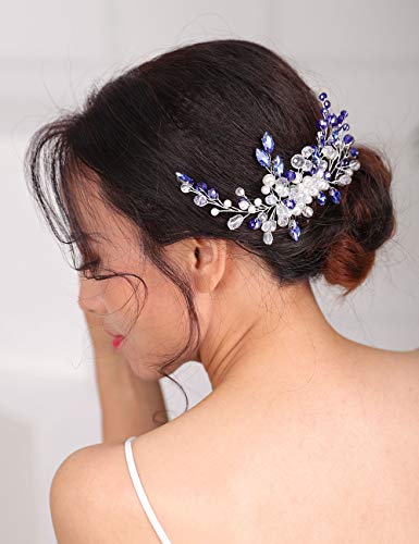 Деферија невестинска коса чешел сина гроздобер кристал rhinestone гроздобер чешел за коса свадбена забава додатоци за коса за