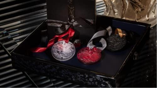 2021 Lalique Merles et суво грозје, Божиќен украс - Црвен кристал