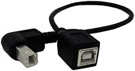 MEIYANGJX USB 2.0 Тип-Б Кабел За Печатач, USB 2.0 Б Женски До 90 Степени Б Машки Печатач Краток Продолжен Кабел, За Печатач, Скенер