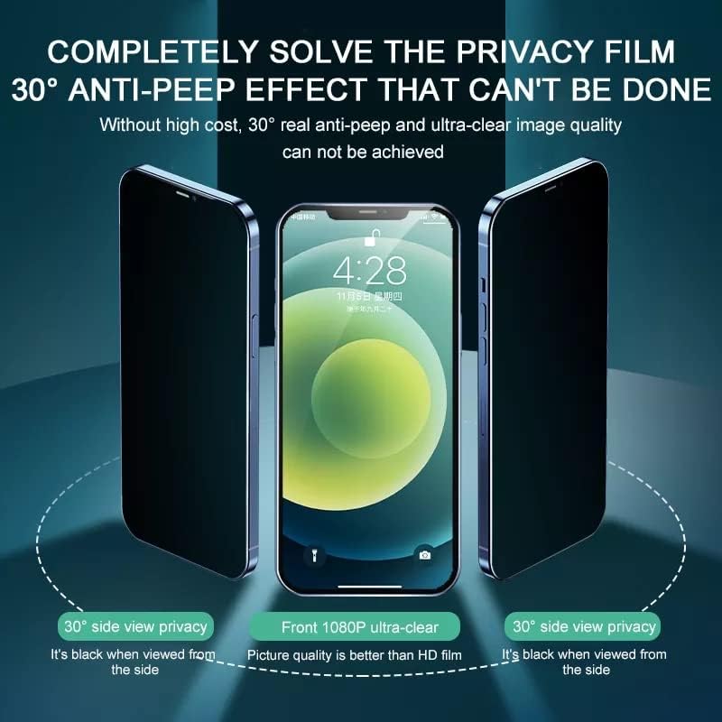 Премиум Заштитник На Екранот За Приватност За OnePlus 10 Pro, Анти Шпионски Калено Стакло Филм, 2 Парчиња [Анти Отсјај] [Прецизен Исечок] [Пријателски За Случај] [Лесна Инст?