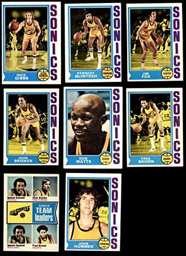 1974-75 Тимот на Топс Сиетл Суперсоника го постави Сиетл Суперсоника ВГ/екс+ Суперсоника