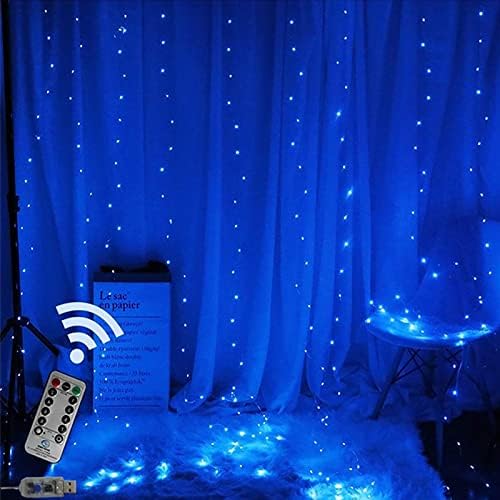 K.LSX USB Напојувани Божиќни светла за венчаница Градина wallид, светла за завеси за прозорци, светла за бајки што висат, висат за декорација на спална соба, жици светла с?
