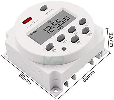 Timer Rayess Timer CN101A 220V 110V 24V 12V Дигитален LCD Timer Timer Procramable Time Switch Relay 16A CN101