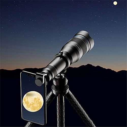 TBGFPO 60X Телефонски леќи Супер Телефото Зум Монокуларен телескоп за активности на отворено за патувања на плажа Спорт мобилен телескоп