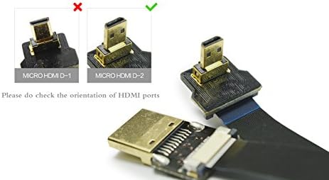 Постојан Долг FPV HDMI Кабел Микро HDMI 90 Степен Под Агол До Стандарден HDMI Целосен HDMI Машки За Gopro Sony A7RII A7SII A9