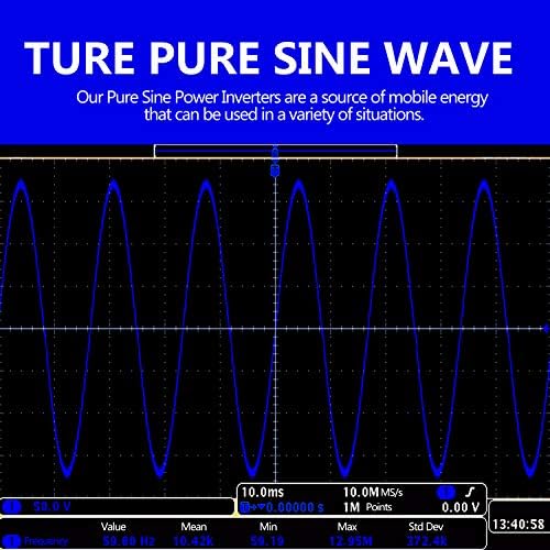 3000 вати чист синусен бран за напојување со моќност 3000W 12V DC до 110V 120V AC ETL наведен UL 458 со далечински и LCD 4 AC