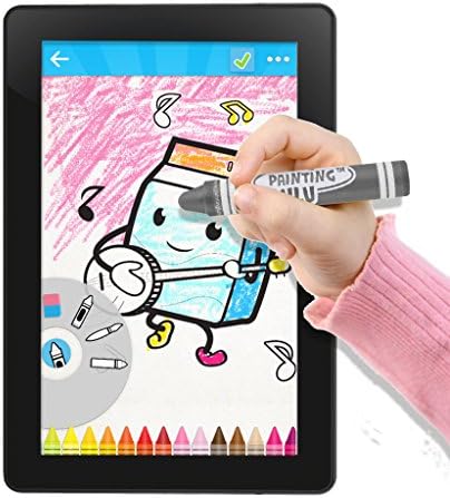 Најдобар стилус за деца - забавно пенкало за карион. Црни деца стилус за iPad, таблети и екрани за допир
