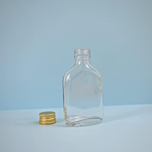 50мл минијатурна стаклена колба од нутли шише слоу џин дома пијалак свадба фаворспак количина: 1, Боја На Капакот: Злато