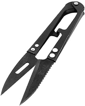 Алатка за шиење на везови X-Ree Snips Thrum Thr Trum Metal Shart Blade Cutter Scissor 111 mm Black (Herramienta de Costura de Bordado
