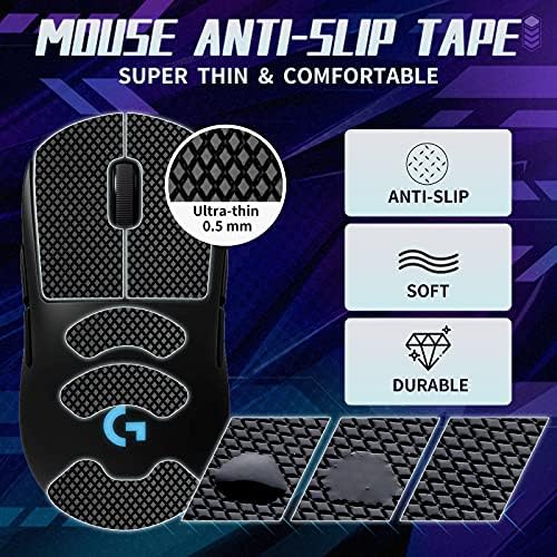Talongames Anti Slip -лента за затегнување на глувчето компатибилен со Logitech G Pro безжичен GPW игри глушец, апсорпција на дланката,