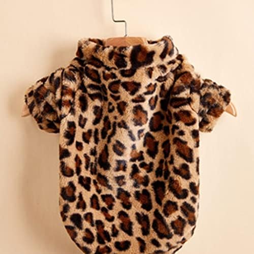 Фустан за облека за миленичиња wzhsdkl зимски палто мало куче мачка облека лак леопард чихуахуа