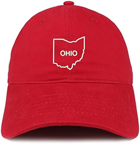 Трендовски продавница за облека Охајо Текст на Држава државна држава везена памучна тато капа