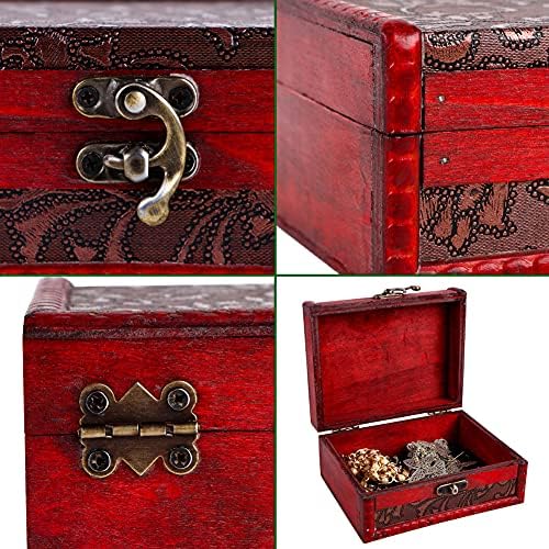 XJF Tresaure кутија, 5,6 тарот кутија, дрвена декоративна кутија за ситници, тарото картичка за училница, дрвена кутија, гроздобер кутија