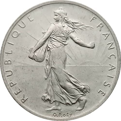 1898-1920 2 Франк Сребрена француска монета. Со Маријана „Сауер“ Френс Дизајн на слобода и „Либерте, егалит, братски“ национални вредности. 2 франк оценет од продавачо