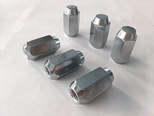 20pcs Chrome 14mm x 1,50 тркала Ореви за вклопување во 2008 Chevrolet Silverado 2500 HD може да одговара на OEM венчињата,