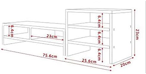 Lxydnj Дрвена мултифункционална организатор на десктоп, густ монитор за мирување со стабилен компјутерски штанд за стабилно ниво засилување на