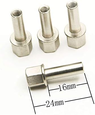 Mohero Metal Center Ореви за 1/10 RC Crawler Car SCX10 Wraith 12mm Wheel Hub Hub Hex Drive Adapter 20 mm Продолжување