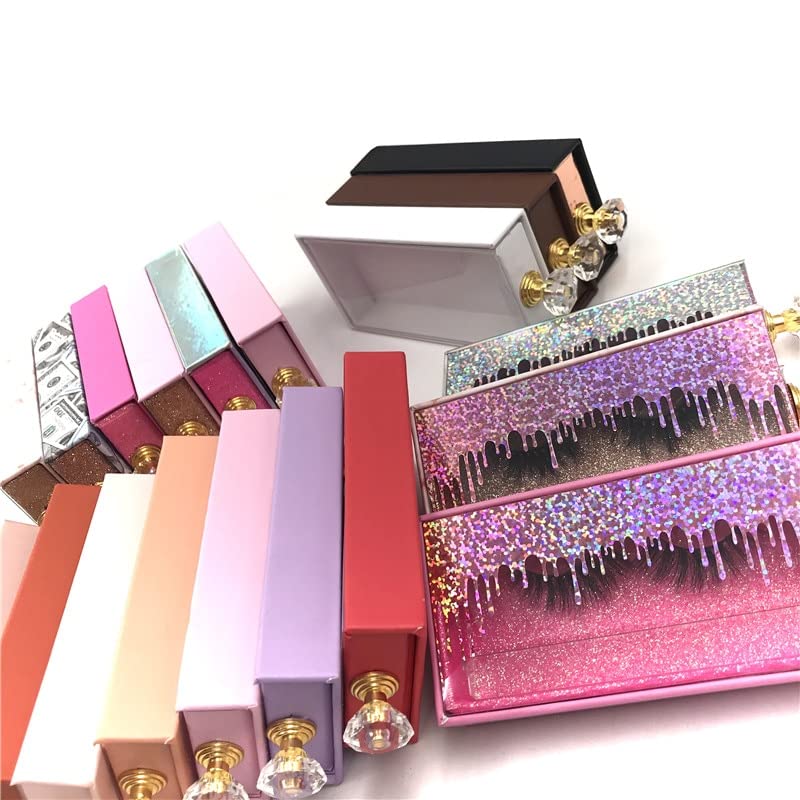 Трепки Кутија Пакет Алатки За Шминка Предмети Кутии Пакување Со Трепки Кристална Рачка