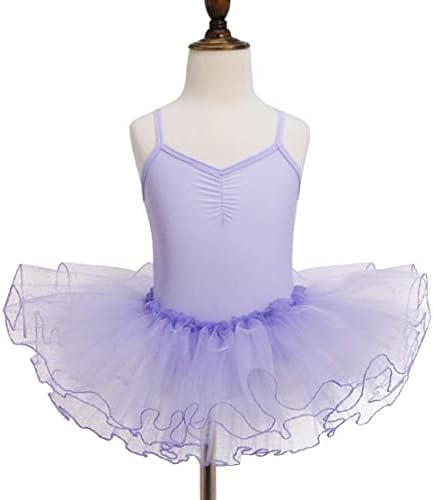 Tiaobug Kid Girls Ballet Tutu фустан танцувачка облека гимнастика Леотарски атлетски лирски танц фустан облеки