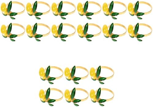 Sosoport 18 PCS Банкет салфетка прстени лимон салфетки хавајски забави на салфетки лето лето