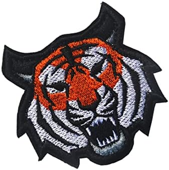Tiger Head Patch Hook and Loop Tactical Morale Applique Applike Applenter Воен везена лепенка 2 парчиња