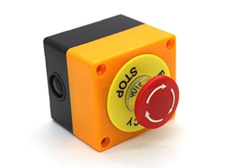 Црвена ламба само заклучување на итно стоп -стоп за прекинувач за печурки копче за копче 660V