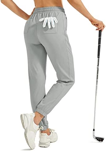 G4free женски голф панталони затегнати џогери со 4 џебови се протегаат панталони за вежбање за секојдневно патување во дневна салон