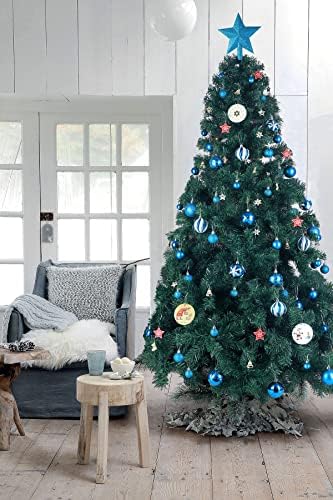 Сет на украси за Божиќни топка Xacool, 145 парчиња, со украси од дрво и расипување на украси